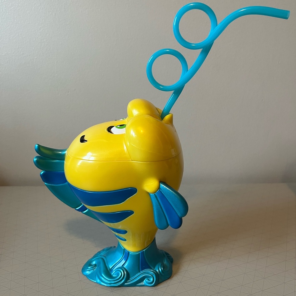 The Little Mermaid Flounder Drinking Cup with Straw - Disney Store Exclusive